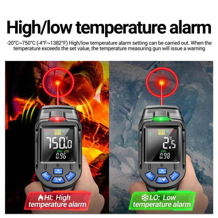 ANENG TH06 Oil Temperature High Precision Thermometer Laser Baking Infrared Water Thermometer(Black)