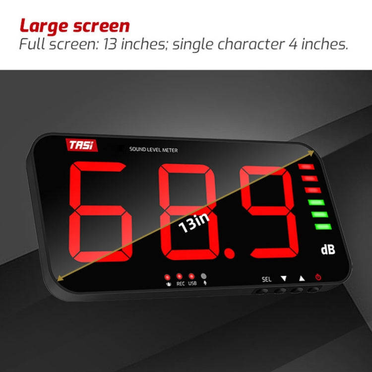 TASI TA654A Large Screen Wall-Mounted Noise Meter Decibel Detector