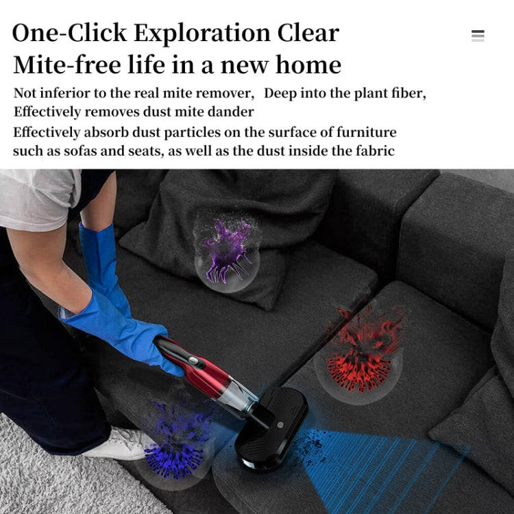 4 In 1 12000pa Wireless  Mini Handheld Car Vacuum Cleaner Mite Remover(Navy Blue)