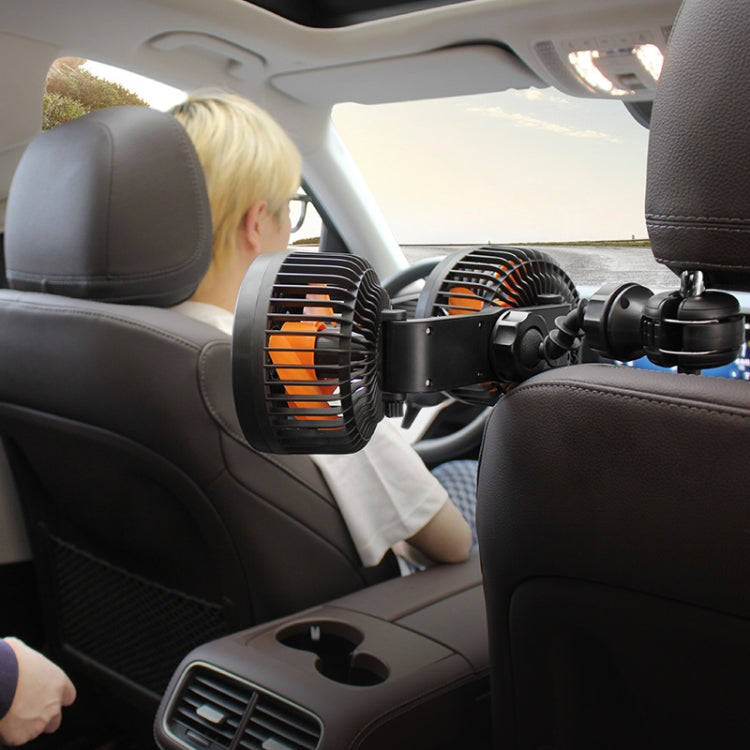 F6207 Car Rear Seat Zip Lock USB Double Head Fan, Model: USB