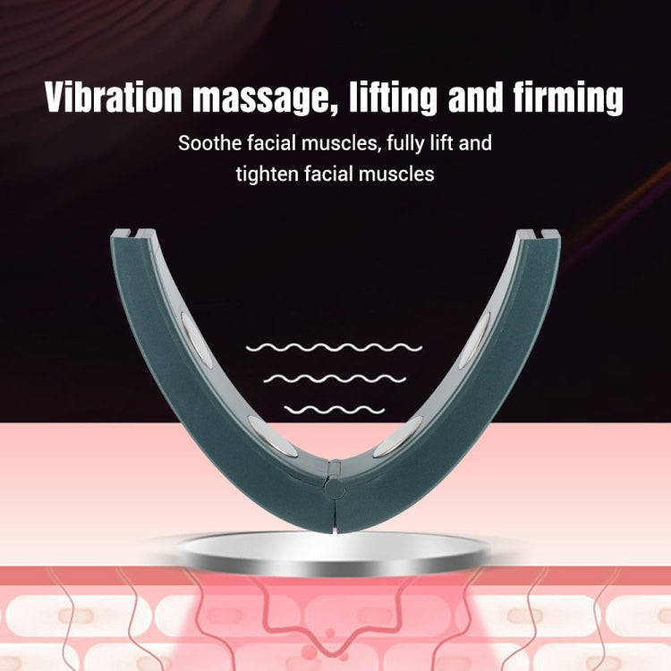 Microcurrent EMS Face Thinning Instrument Red Blue Light Skin Rejuvenation Beauty Instrument(Green)