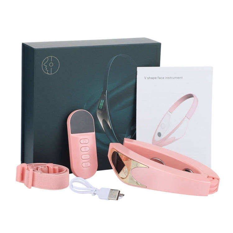 Microcurrent EMS Face Thinning Instrument Red Blue Light Skin Rejuvenation Beauty Instrument(Pink)