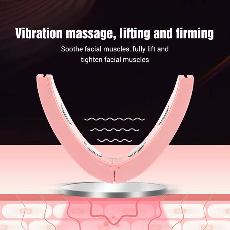 Microcurrent EMS Face Thinning Instrument Red Blue Light Skin Rejuvenation Beauty Instrument(Pink)