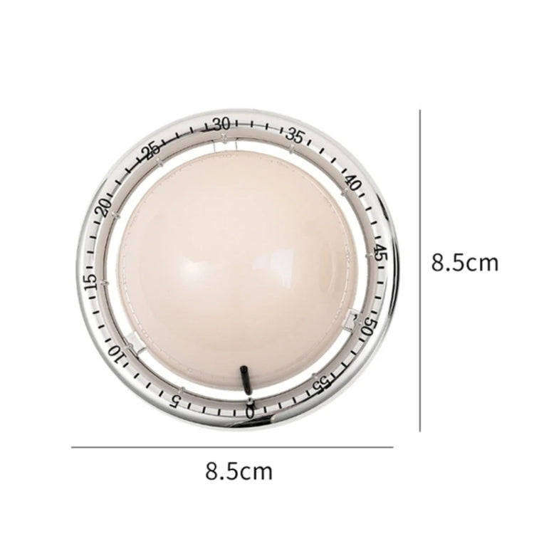 Kitchen Mechanical Timer Reminder Visual Time Manager Magnetic Suction Alarm Clock(Ivory White)