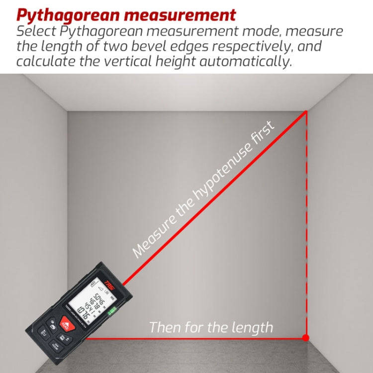 TASI TA511A 50m Laser Handheld Distance Measuring Room Infrared Measuring Instrument