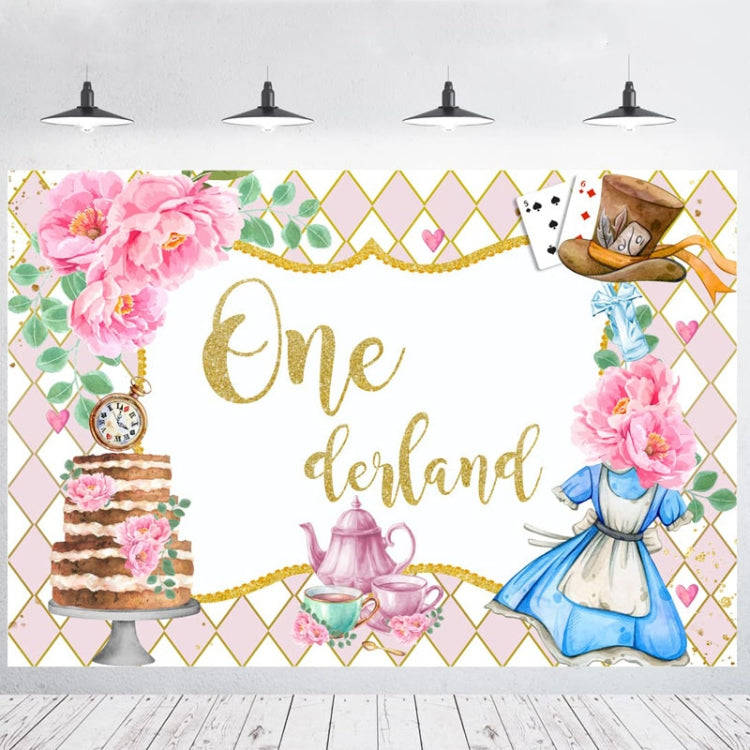 210x150cm Tea Party Tea Cup Teapot Birthday Backdrop Cloth