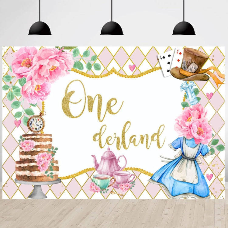 210x150cm Tea Party Tea Cup Teapot Birthday Backdrop Cloth