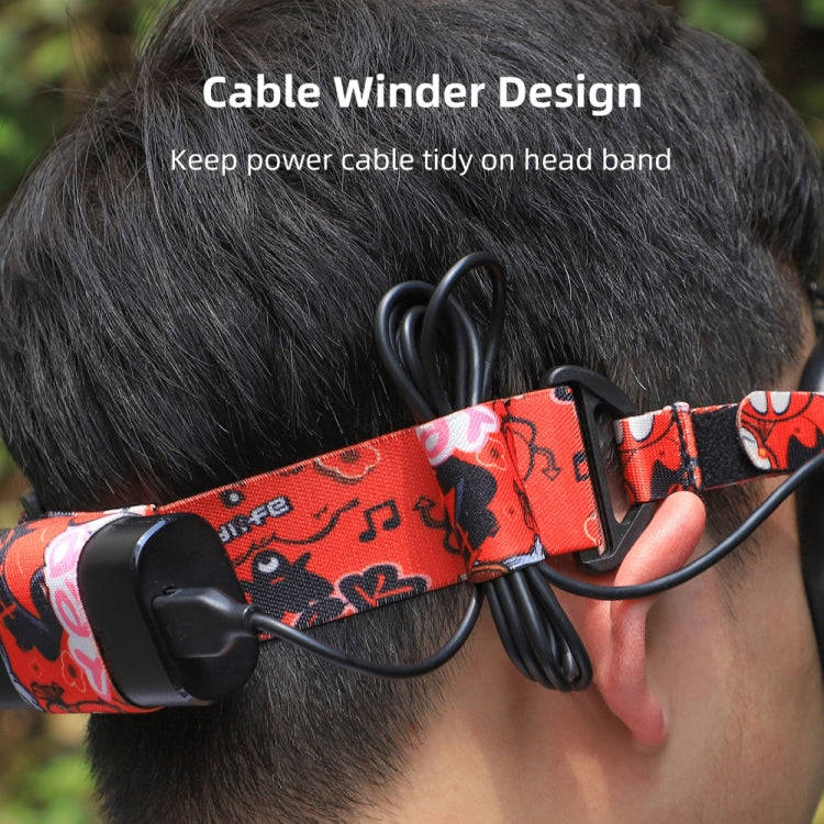 Sunnylife TD487 For DJI Avata / FPV Goggles V2 Color Headband Fixed Elastic Strap(Red)