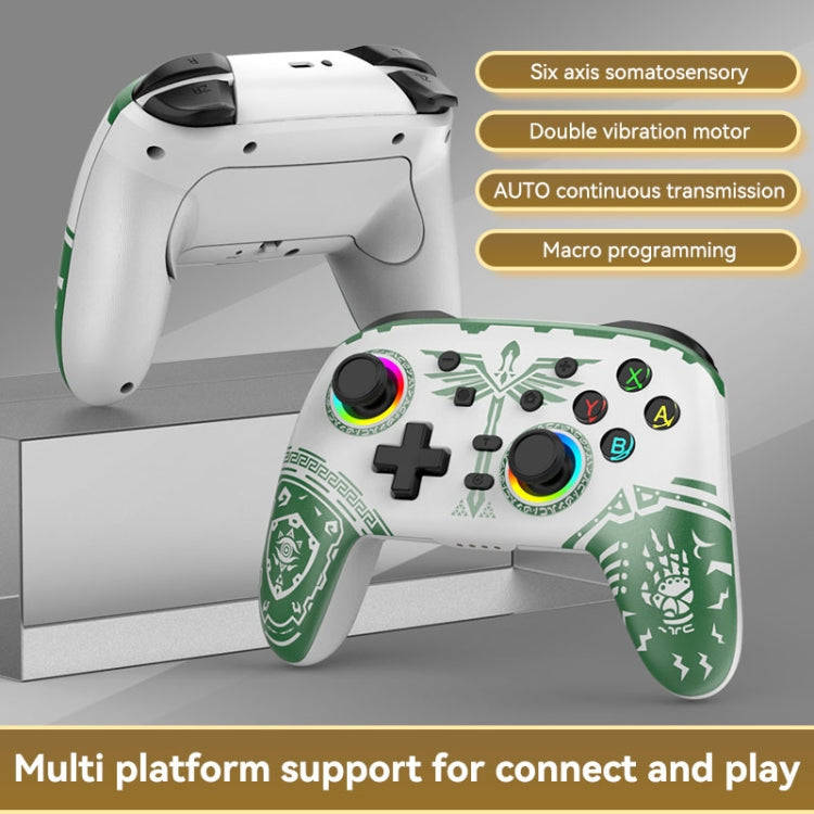 Wireless Bluetooth Somatosensory Vibration Gamepad for Nintendo Switch/Switch PRO, Color: White G...