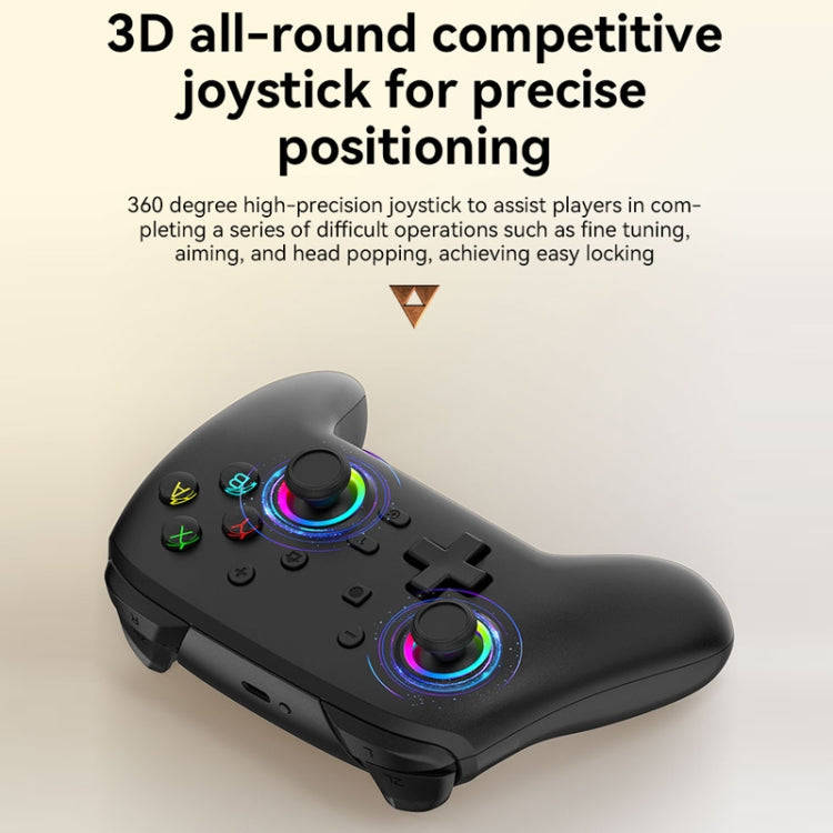 Wireless Bluetooth Somatosensory Vibration Gamepad for Nintendo Switch/Switch PRO, Color: Black Gold