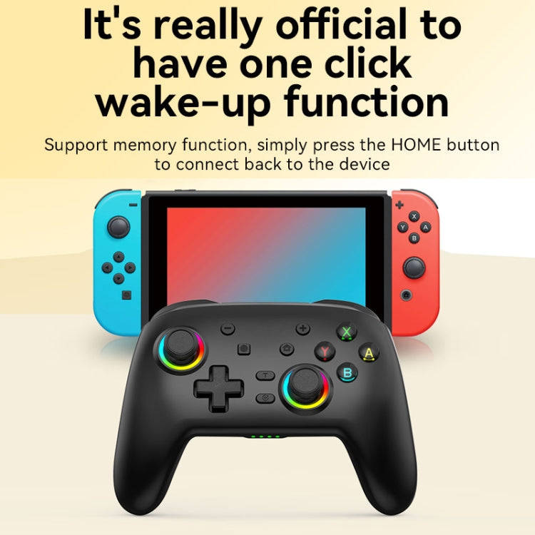 Wireless Bluetooth Somatosensory Vibration Gamepad for Nintendo Switch/Switch PRO, Color: Black Gold