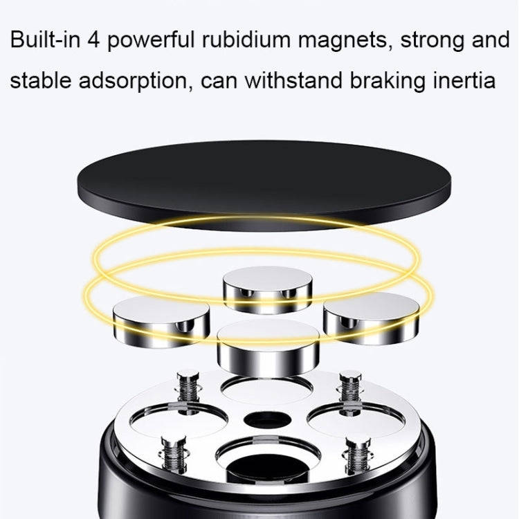 Air Outlet Type Aluminum Alloy Car Magnetic Suction Bracket Navigation Phone Holder(Silver)