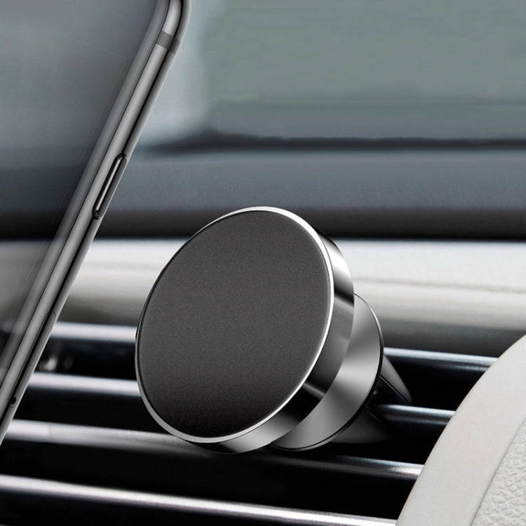 Air Outlet Type Aluminum Alloy Car Magnetic Suction Bracket Navigation Phone Holder(Gold)