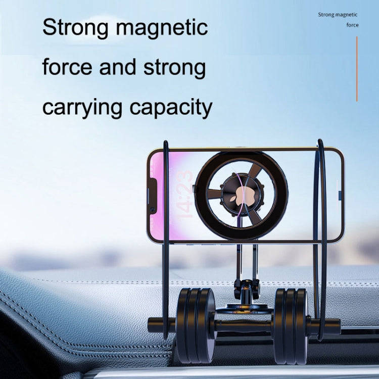 Magsafe Magnetic Mobile Phone Bracket Metal Car Navigation Folding Bracket(Black)