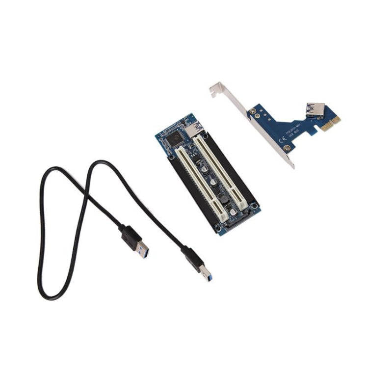 PCI-E 1X To Dual PCI Riser Card Extend Adapter Add Expansion Card For PC Computer