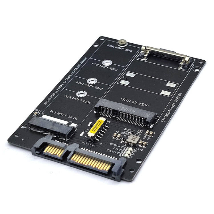 SATA 22PIN To MSATA Or M.2 NGFF SATA Card 2 In 1 SSD Converter Card With USB 3.0 Cable