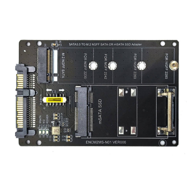 SATA 22PIN To MSATA Or M.2 NGFF SATA Card 2 In 1 SSD Converter Card With USB 3.0 Cable