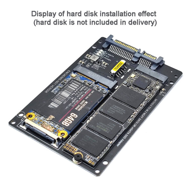 SATA 22PIN To MSATA Or M.2 NGFF SATA Card 2 In 1 SSD Converter Card With USB 3.0 Cable
