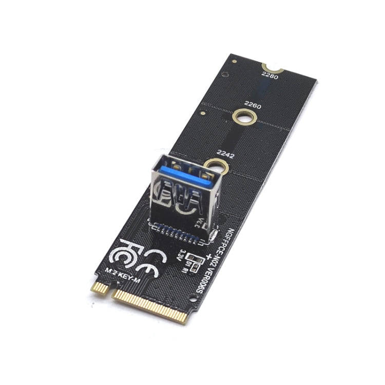 M.2 NVME To USB 3.0 PCI-E Expansion Card  Adapter for Graphics Card(Blackboard)