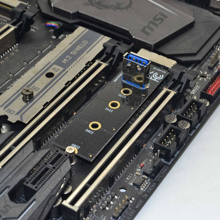 M.2 NVME To USB 3.0 PCI-E Expansion Card  Adapter for Graphics Card(Blackboard)