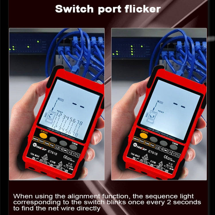 TOOLTOP 600m/1968ft Network Cable Length 2 in 1 Network Cable Finder Multimeter(7 pcs/set)
