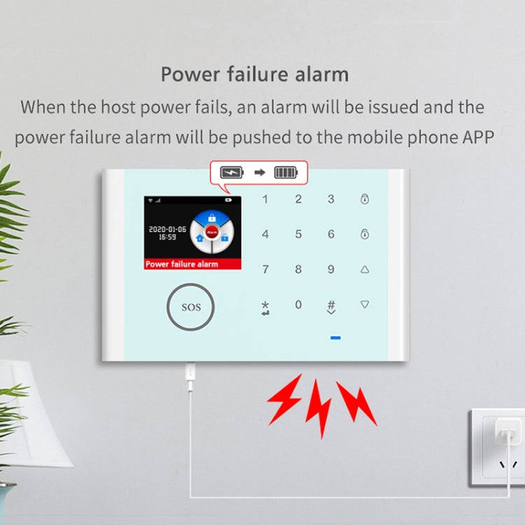 CS118   WIFI+GSM Tuya Smart Voice Alarm System Supports Amazon Alexa/ Google Assistant, Spec: Pac...