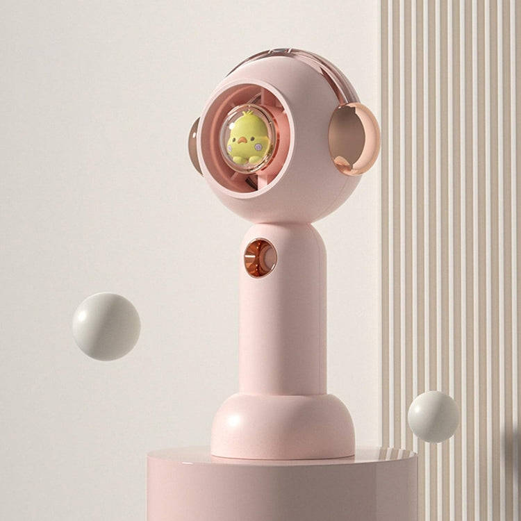Without Blade Spray Handheld Children Small Fan(Pink)