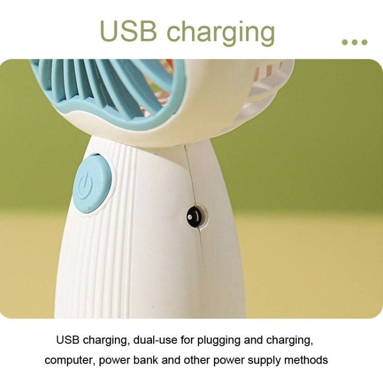 Cartoon Handheld Children Small Fan(White)