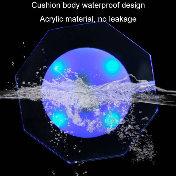 100x4mm Round LED Light Up Acrylic Coaster Transparent Crystal Base(Colorful Light)