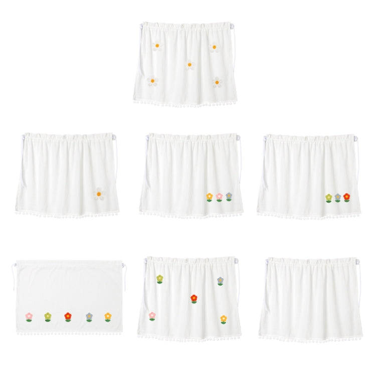 Car Sun Protection Blackout Curtain Cartoon Sunshade Curtain, Pattern: Green Blue Red Flower