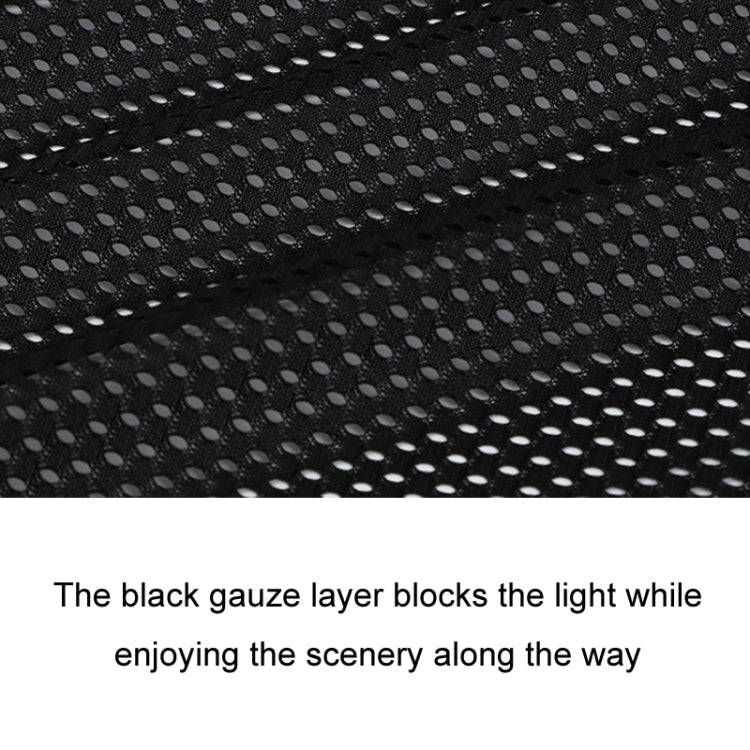 2pcs Car Curtain Sun Protection Mesh Suction Cup Sunshade(Black)