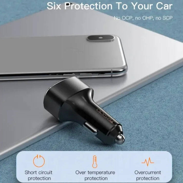 Yesido Y46 42W 3 USB Port Car Fast Charger(Black)