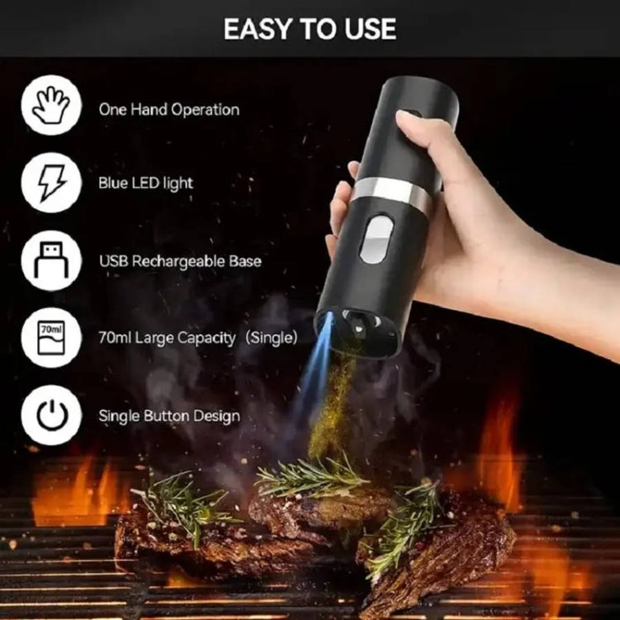 Electric Automatic Salt And Pepper Grinder Set With Charging Base, Model: K2 KYMQ-17C
