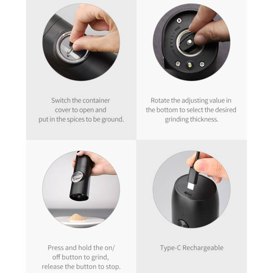 Electric Automatic Salt And Pepper Grinder Set With Charging Base, Model: K2 KYMQ-17C