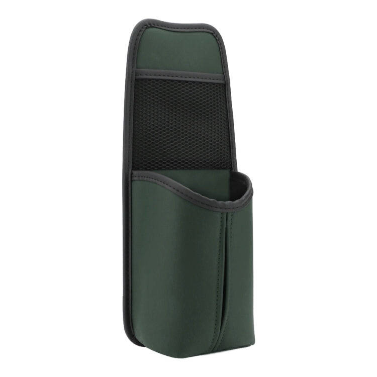 Car Seat Leather Multifunctional Tissue Water Cup Storage Hanging Bag(Army Green)
