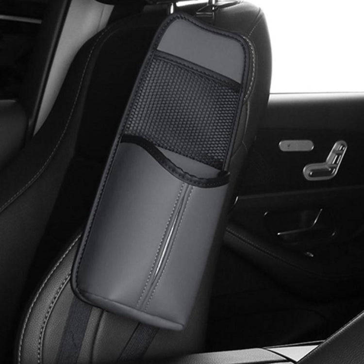Car Seat Leather Multifunctional Tissue Water Cup Storage Hanging Bag(Army Green)