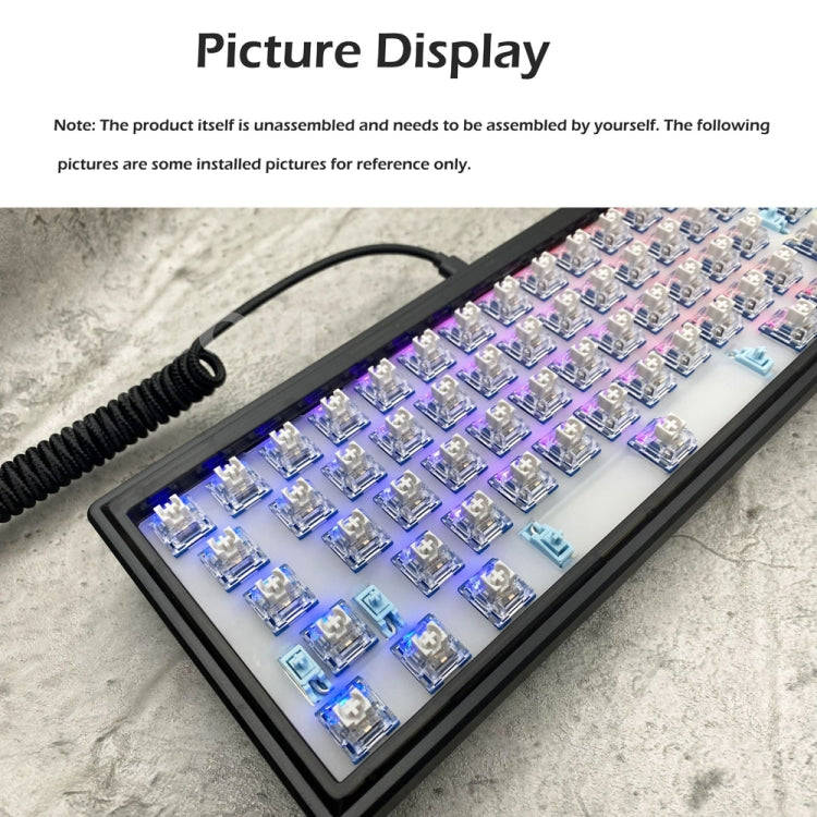 Hot Swap Shaft Wired RGB Back Light Customized Mechanical Keyboard Kit(Green Transparent)