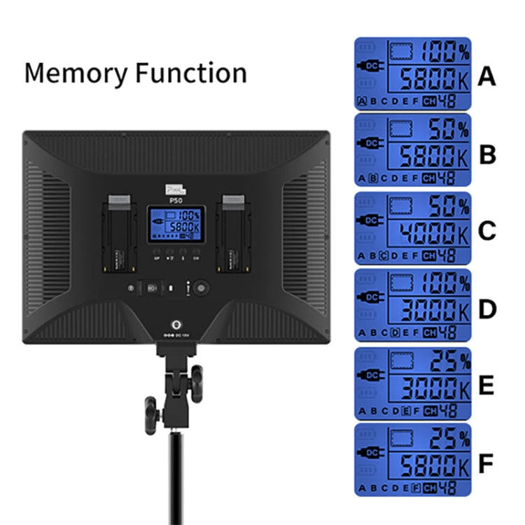 Pixel P50 Dual Color Temperature Flat Panel Fill Light 45W Soft Outdoor Shooting Fill Light For S...