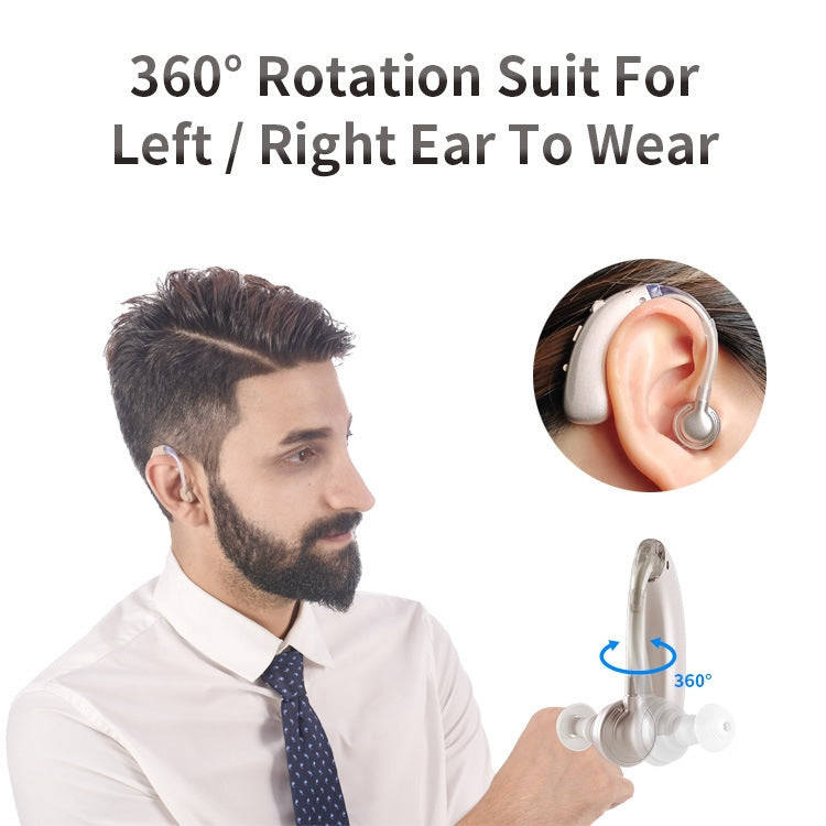 USB Charging Earhook Noise Reduction Hearing Aid Sound Amplifier(Skin-color)