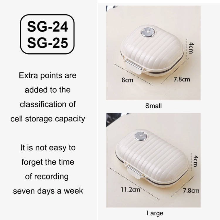 One Week Outdoor Travel Portable Medicine Dispensing Box Mini Airtight Box, Size: Small