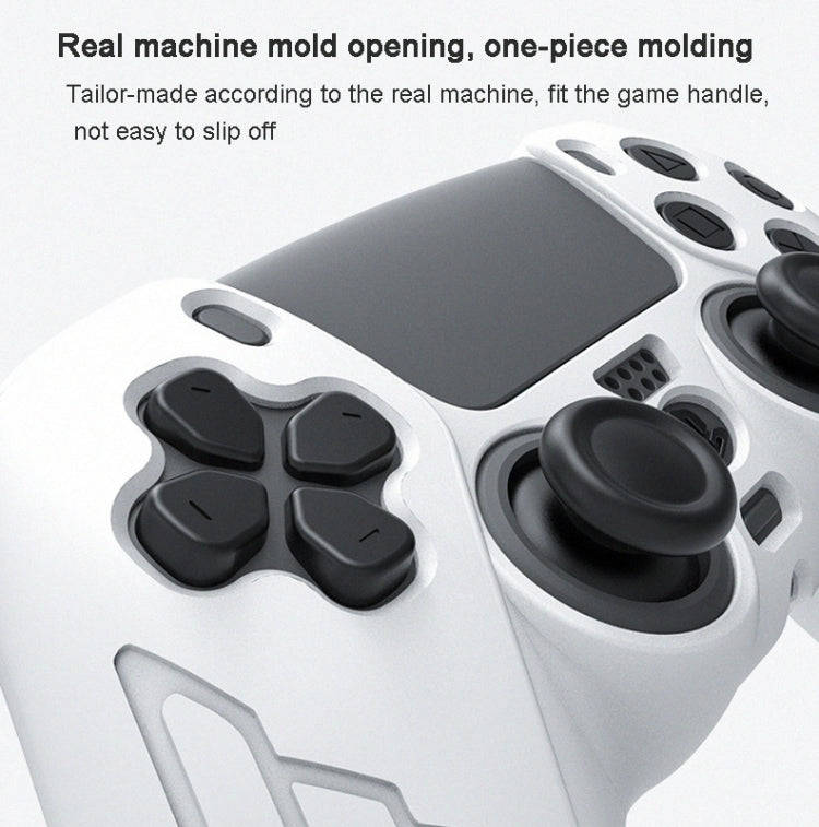For PS5 Gamepad Silicone Case Non-slip Texture Thickened Protective Cover(Blue)
