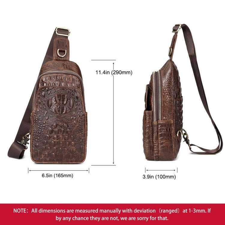 HUMERPAUL Men Shoulder Bag Leather Crossbody Bag(Coffee)