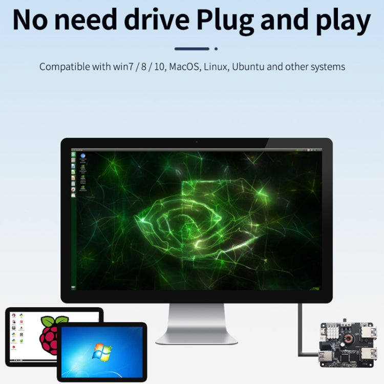 Yahboom USB3.0 HUB Expansion Board ROS Robot Expansion Dock(6000301226)