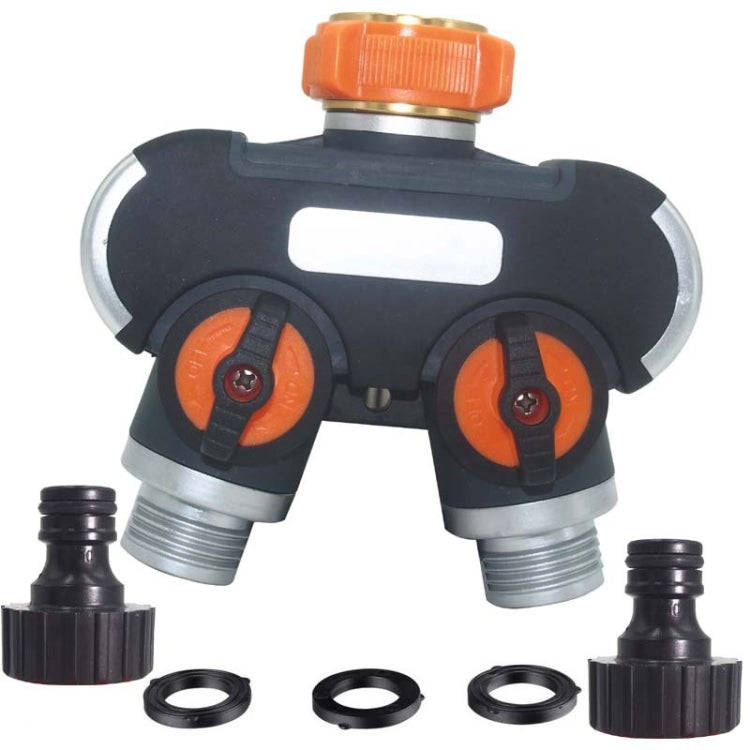 Garden Irrigation And Watering One Pass Two Faucet Water Divider With Thread European Connector+P...
