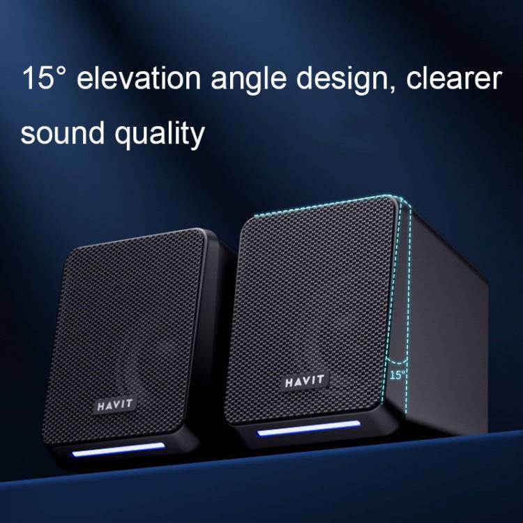 Havit A20 Plus Colorful Ambient Light Wired Computer Audio Stereo Surround Sound Speaker, Style: ...