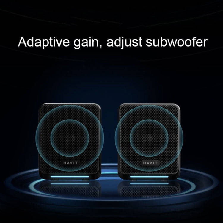 Havit A20 Plus Colorful Ambient Light Wired Computer Audio Stereo Surround Sound Speaker, Style: ...