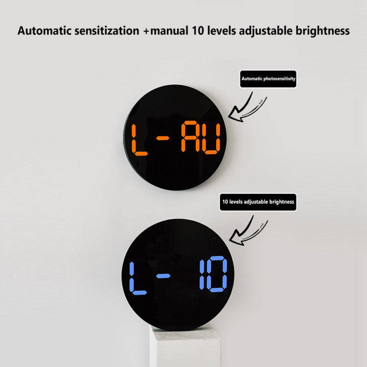 10-Inch Led Digital Wall Clock 2-Color Large Screen Electronic Clock With Temperature Display(Green)