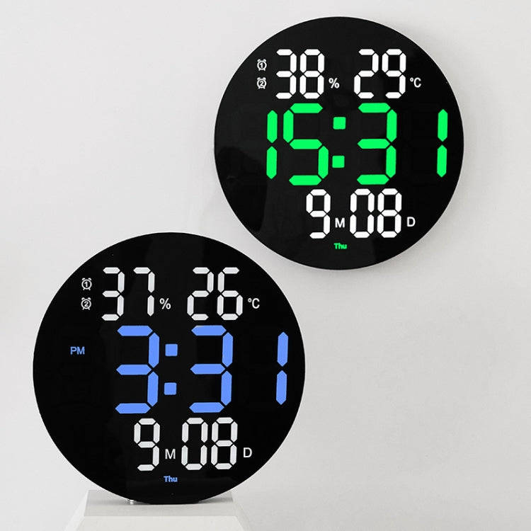 10-Inch Led Digital Wall Clock 2-Color Large Screen Electronic Clock With Temperature Display(Ora...