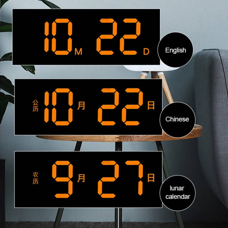 13-Inch LED Acrylic Electronic Clock Large-Screen Square Wall Clock With Timing Temperature Humid...