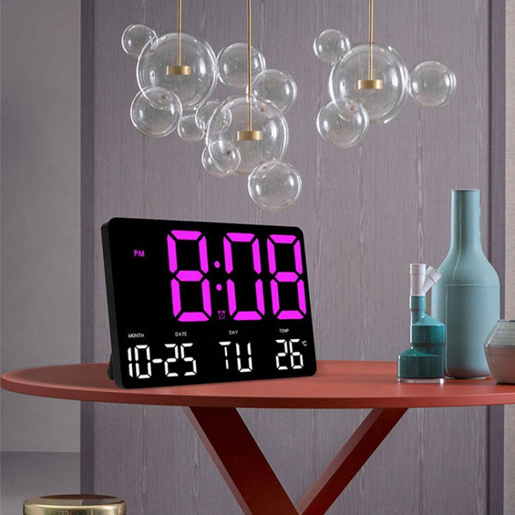 Large Display Led Digital Clock 5 Modes Brightness Adjustable Temperature Mute Electronic Clock(O...